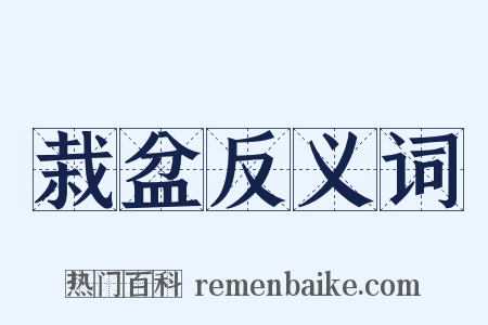 栽盆反义词是什么意思的图片